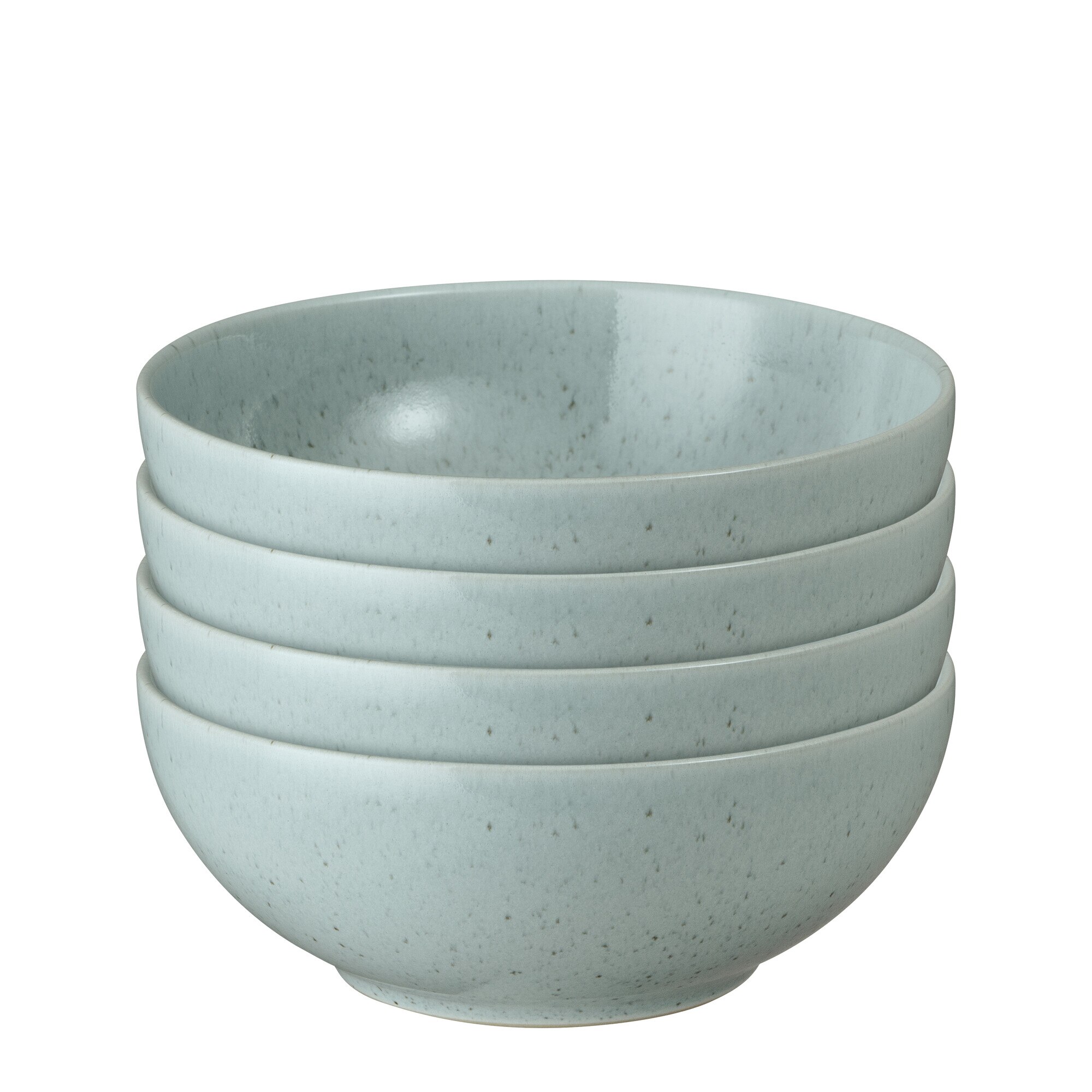 Product photograph of Teal Speckle Set Of 4 Cereal Bowls from Denby Retail Ltd